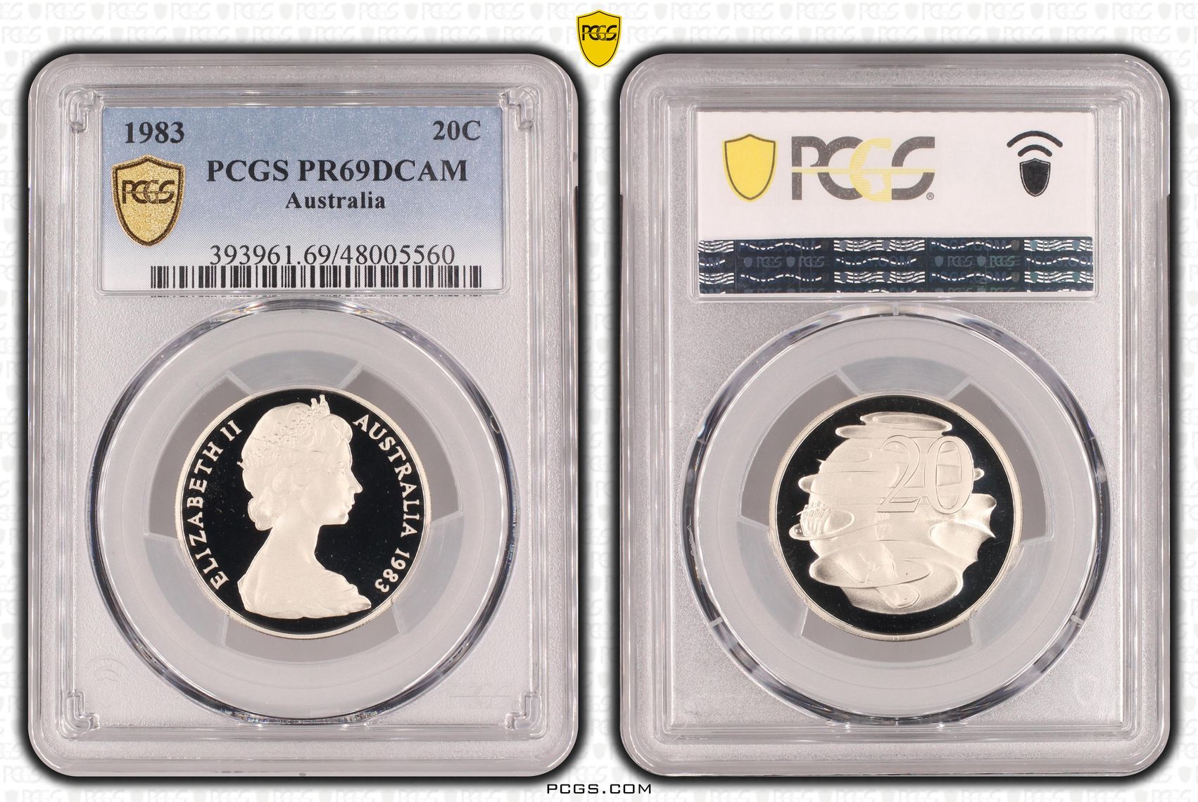 , Twenty Cent, 1983, PCGS PR69DCAM