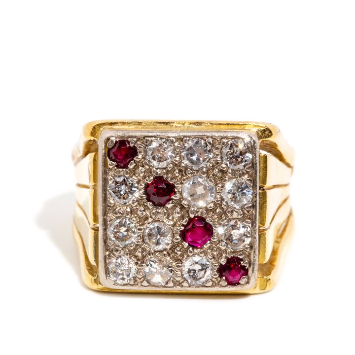 1.00 Carat Diamond Signet 18ct Gold Ring