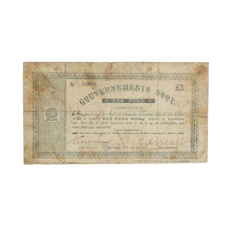 Government Note, Five Pounds, VG