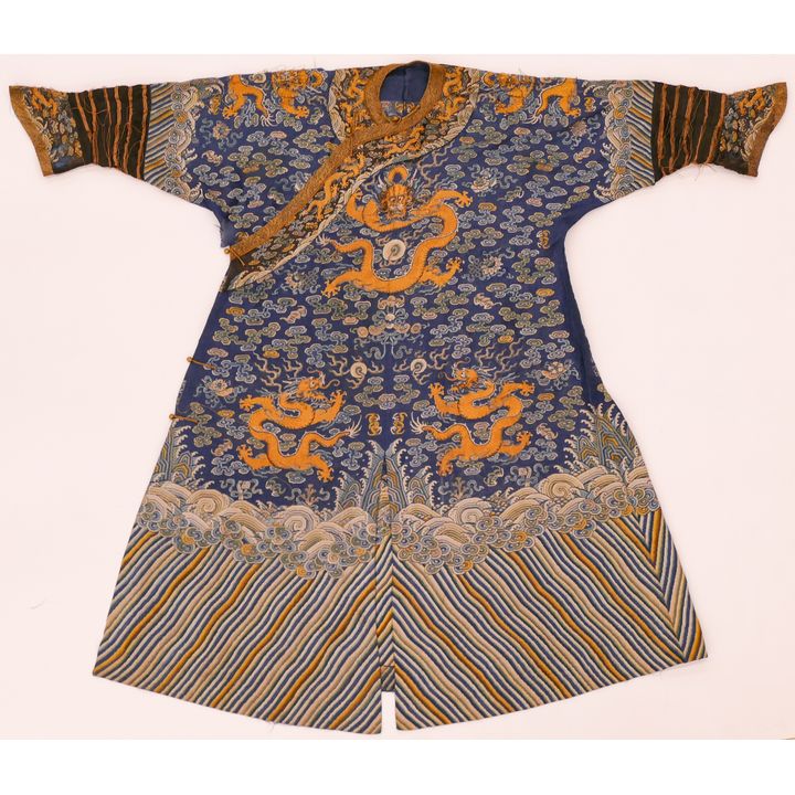 Chinese Imperial Silk Embroidered Dragon Robe