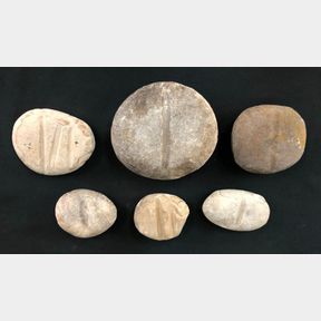 Six Prehistoric Stone Shaft Straighteners