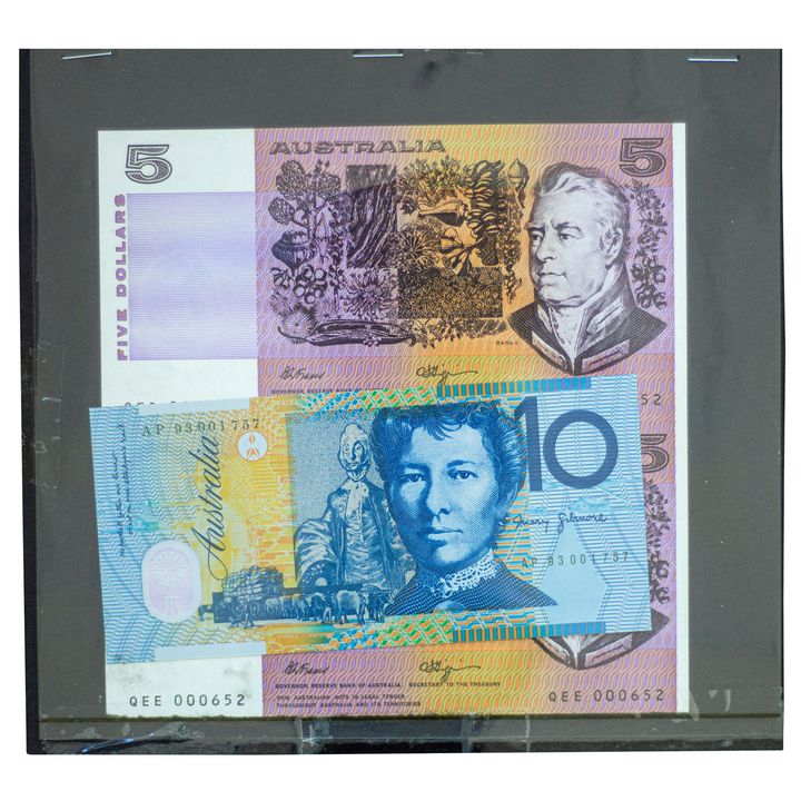 Fraser/Higgins, Five Dollars, 1990, UNC