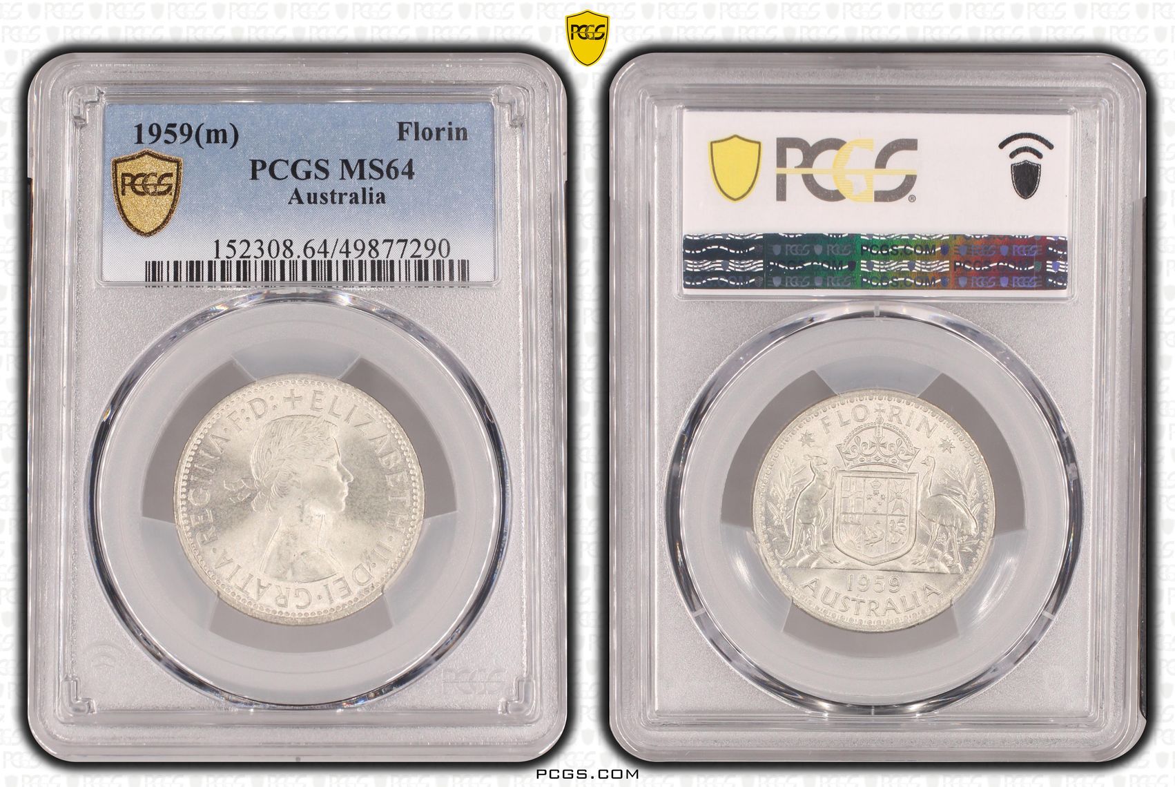 Elizabeth II, , Florin, 1959(m), PCGS MS64