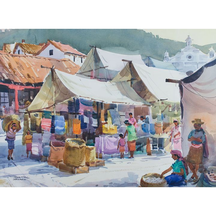 Tom Hill (1925- ), Sunday Market (Guatemala)
