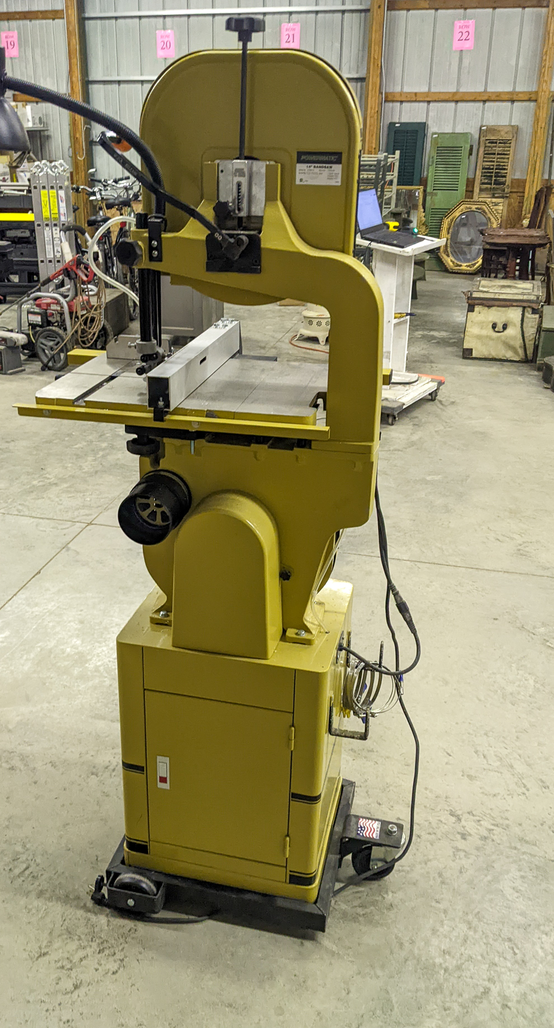 Powermatic Bandsaw with Riser Block Brooks Auction