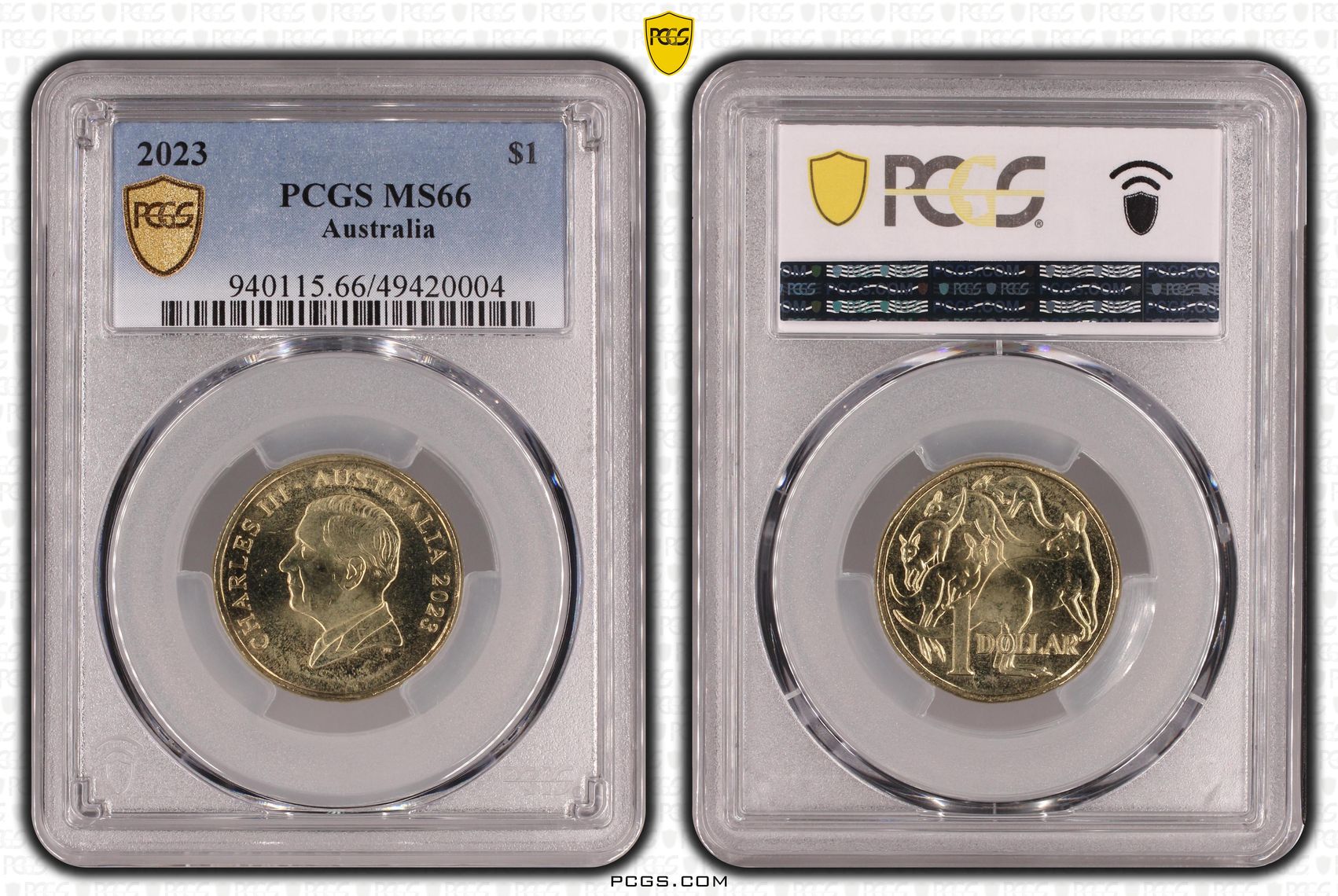 Charles III, One Dollar, 2023, PCGS MS66