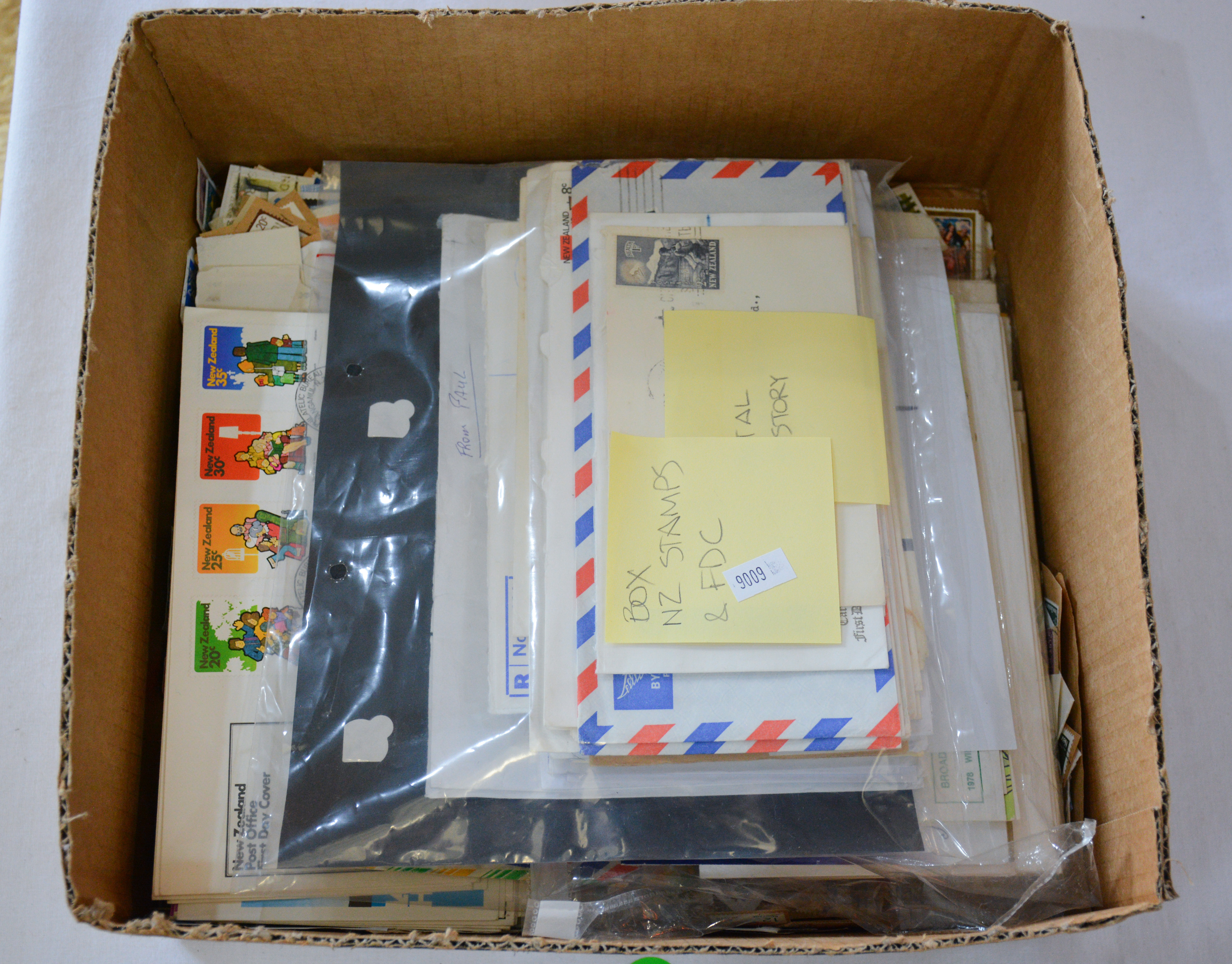 Box of NZ Stamps and First Day Covers — NZ auction result