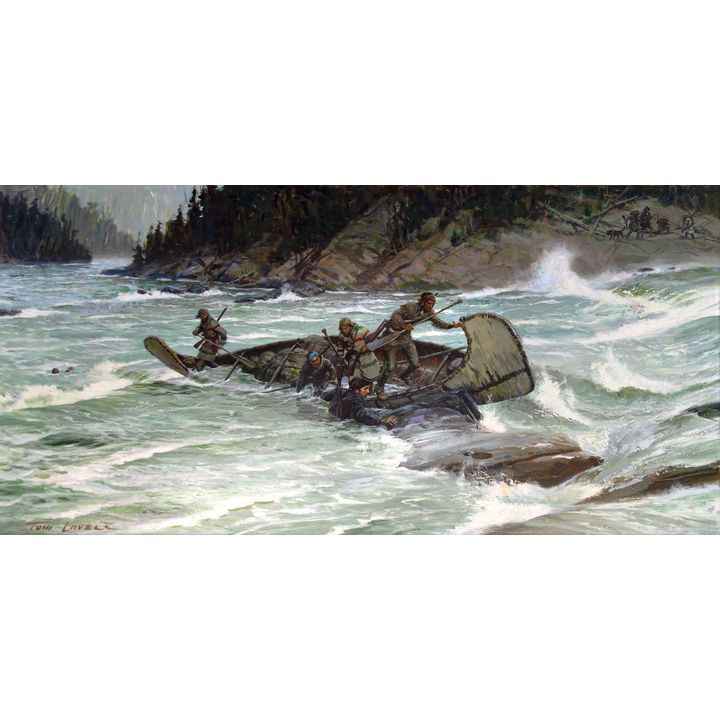 He Paddled to the Pacific by Tom Lovell (1909-1997)