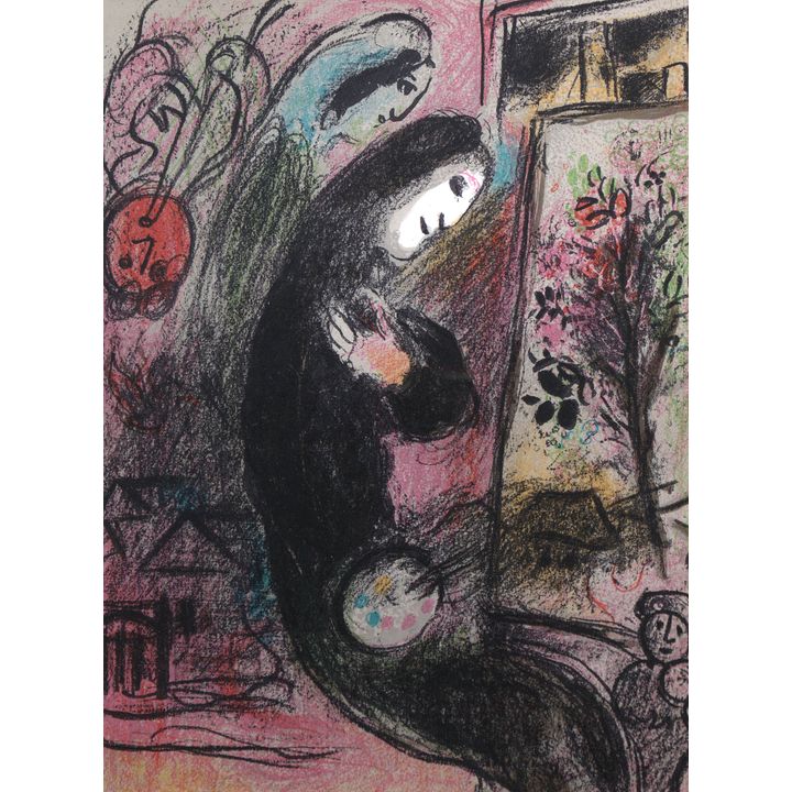 Natchnienie, z teki „Chagall Litograph II”, wyd. Andre Sauret, 1963 r.