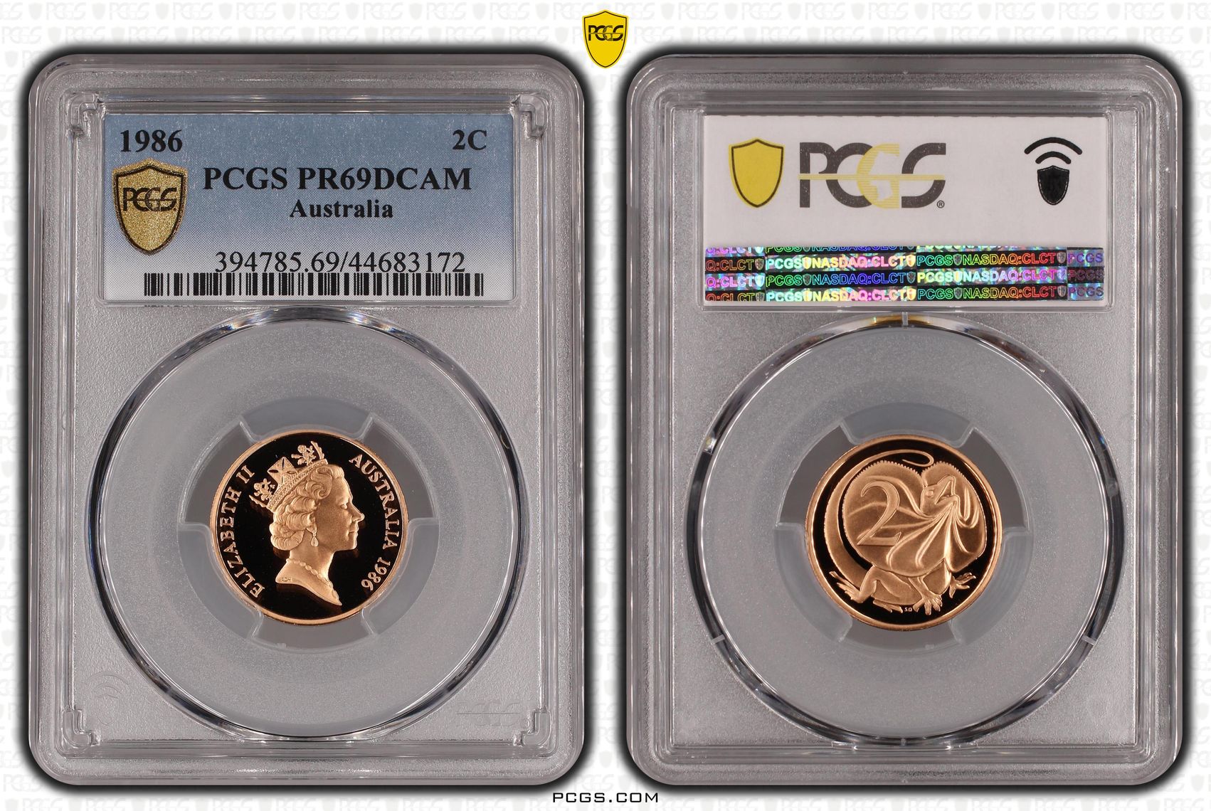 Two Cent, 1986, Pcgs Pr69dcam