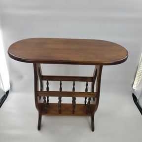 Hardwood Furniture Builders Guild Hand Crafted Magazine Rack End Table