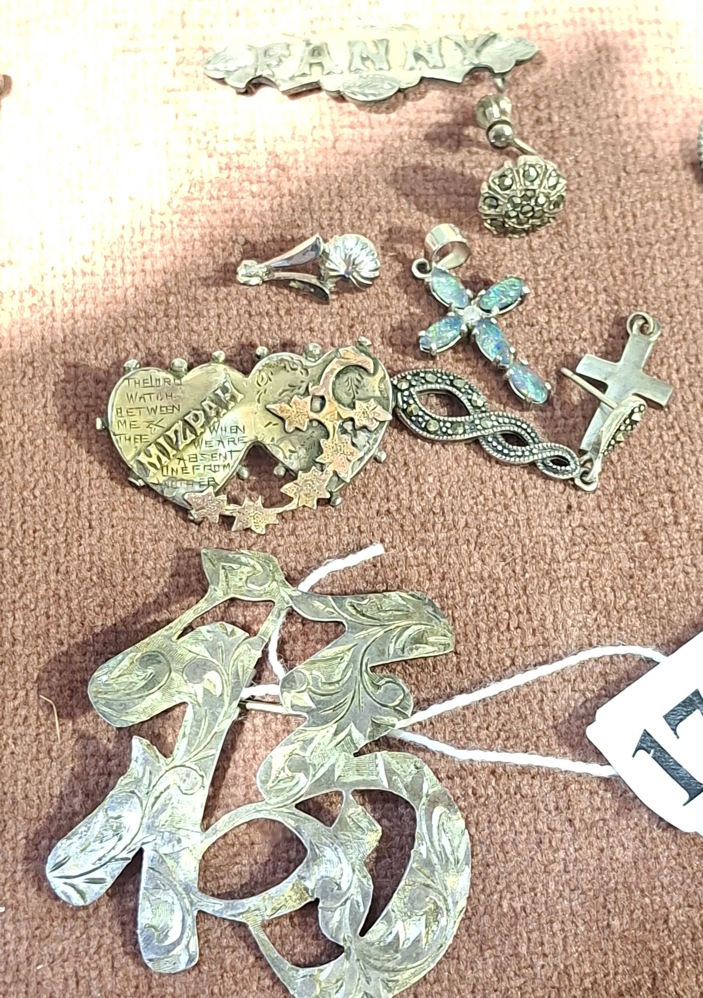 Assorted Silver Brooches And Jewellery