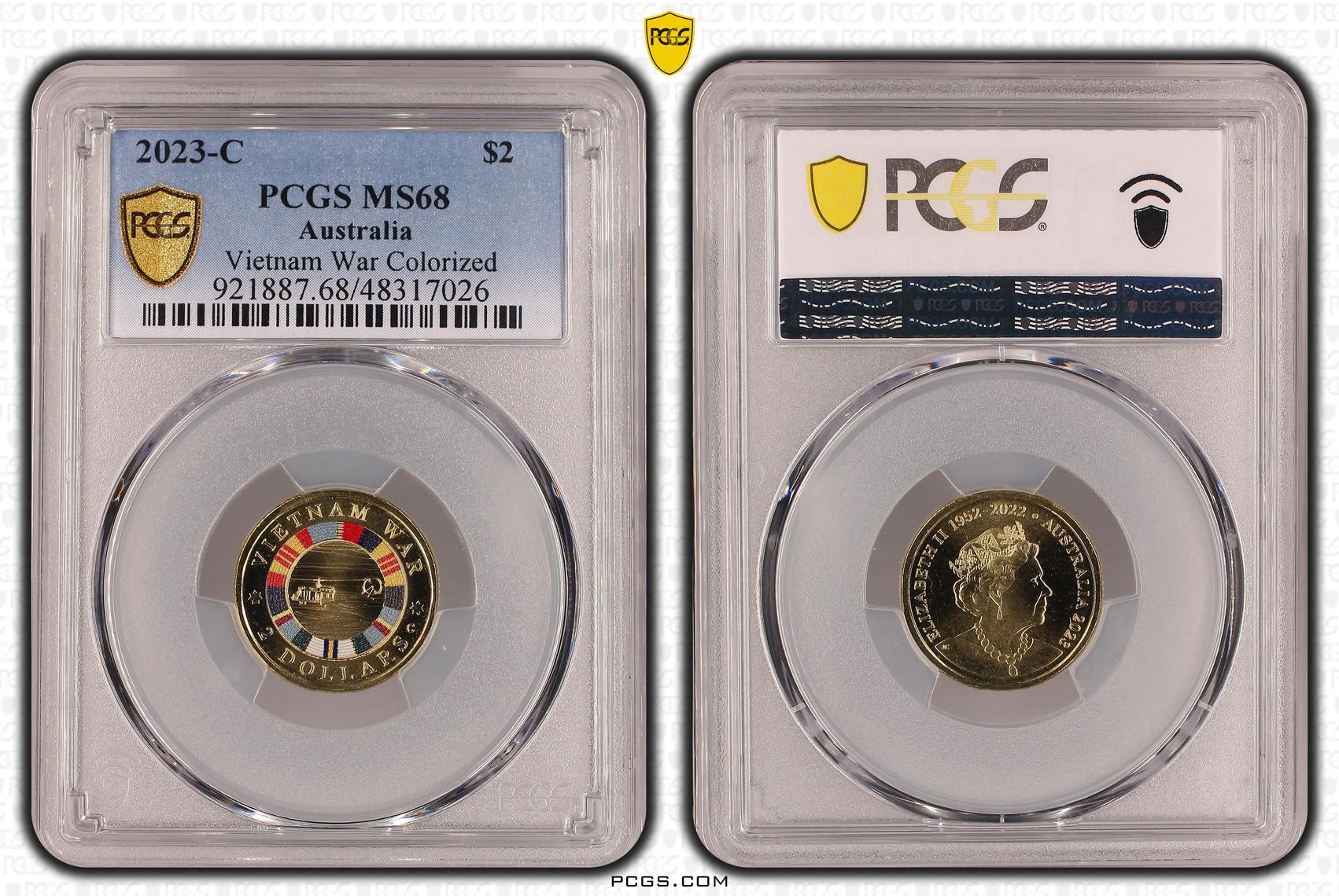 Vietnam War Colourised, Two Dollar, 2023-C, PCGS MS68