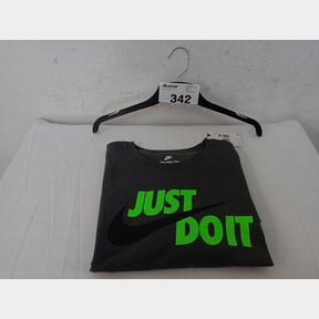 M NSW TEE JUST DO IT SWOOSH - IRON GREY/GREEN STRIKE/BLACK - XXL