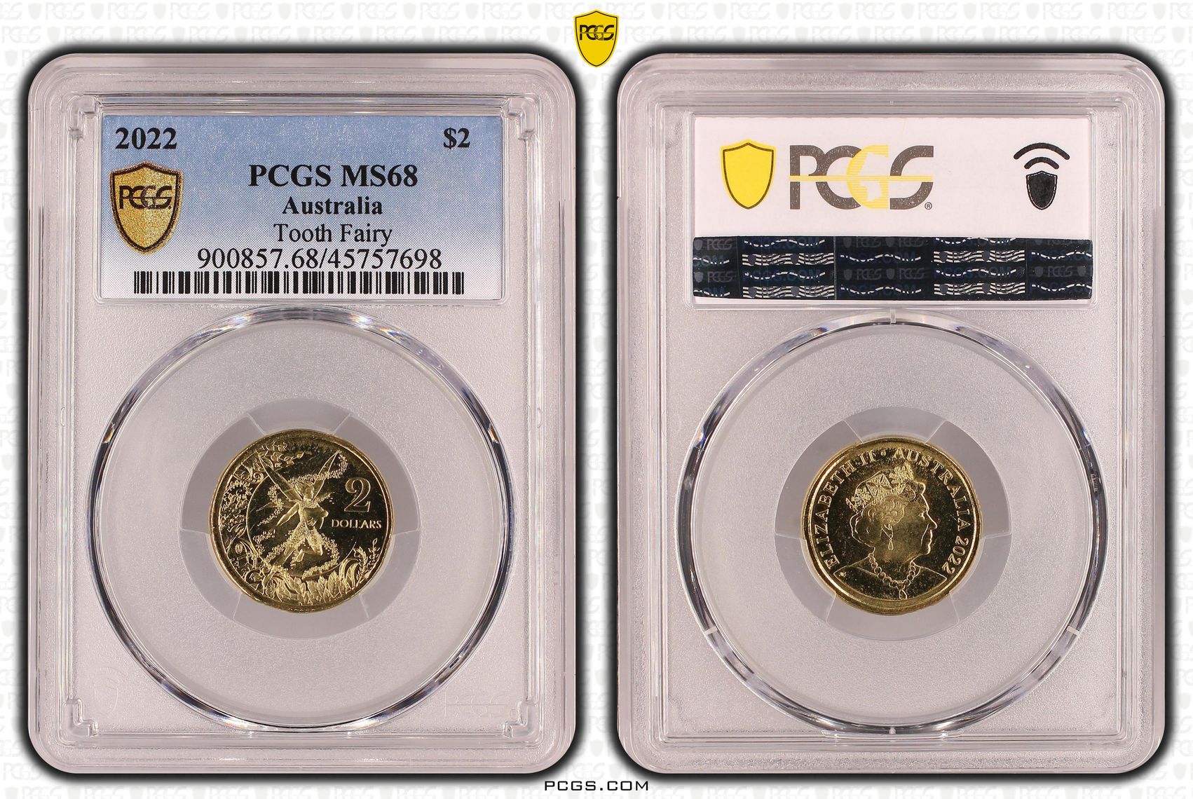 Tooth Fairy , Two Dollar, 2022, PCGS MS68