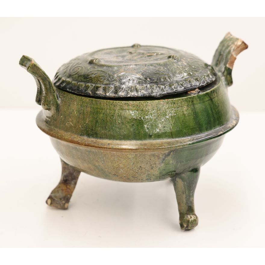 Chinese Han Lead Glazed Ding Censer
