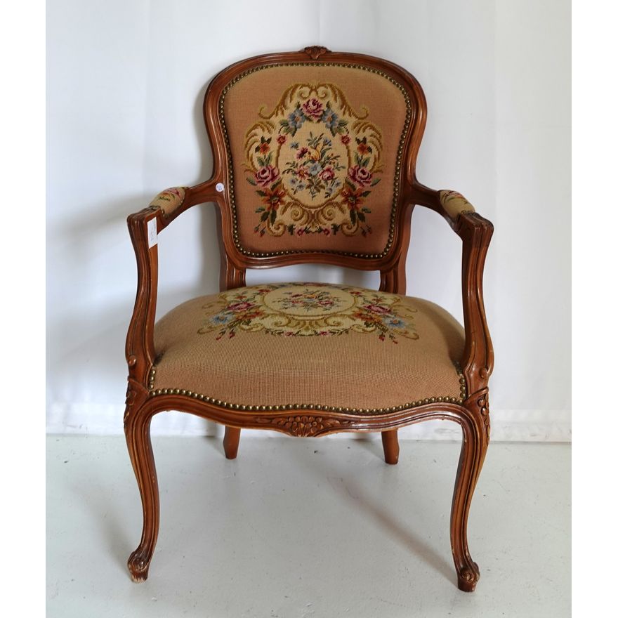 UPHOLSTERED OPEN ARMCHAIR