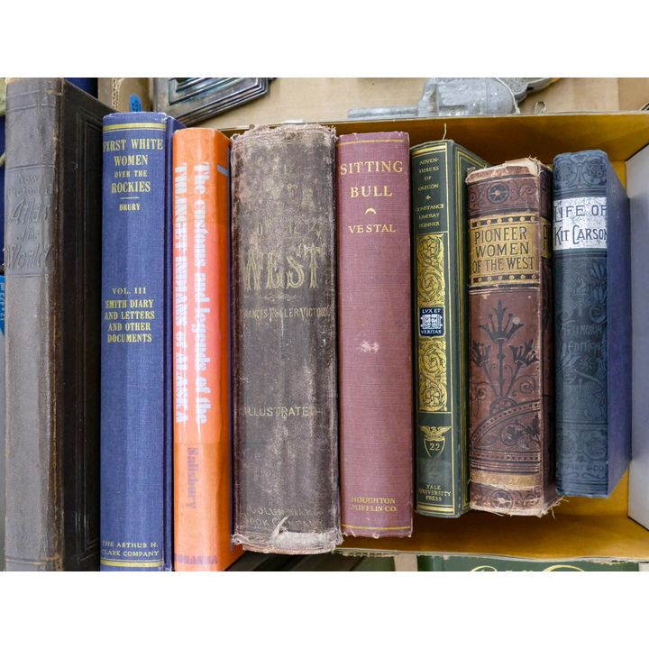 Box Old Western Books Etc.