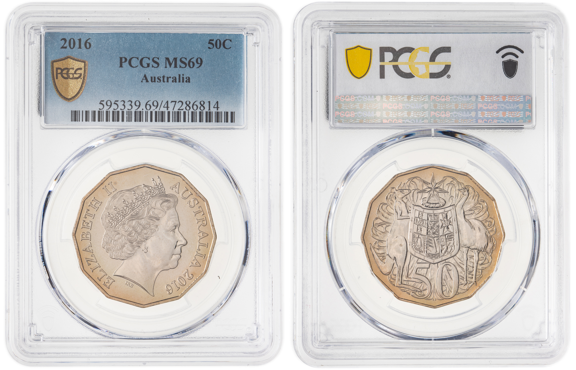 Elizabeth II, Fifty Cent, 2016, PCGS MS69