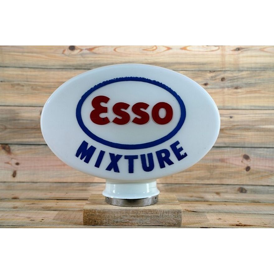 ESSO Mixture One-Piece Baked (OPB) Milk Glass Globe TAC 8.5