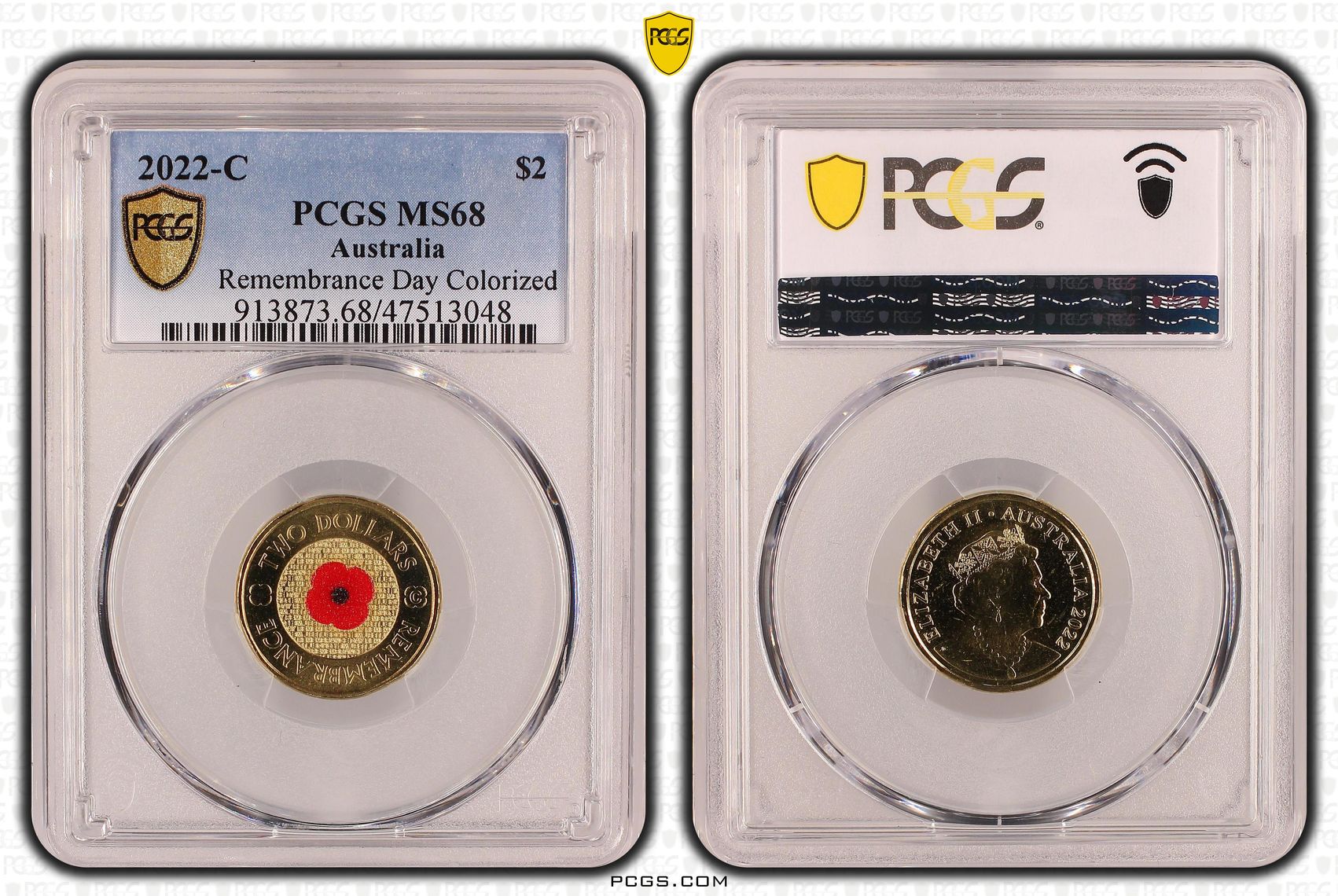 Remembrance Day Colorized , Two Dollar, 2022-C, PCGS MS68