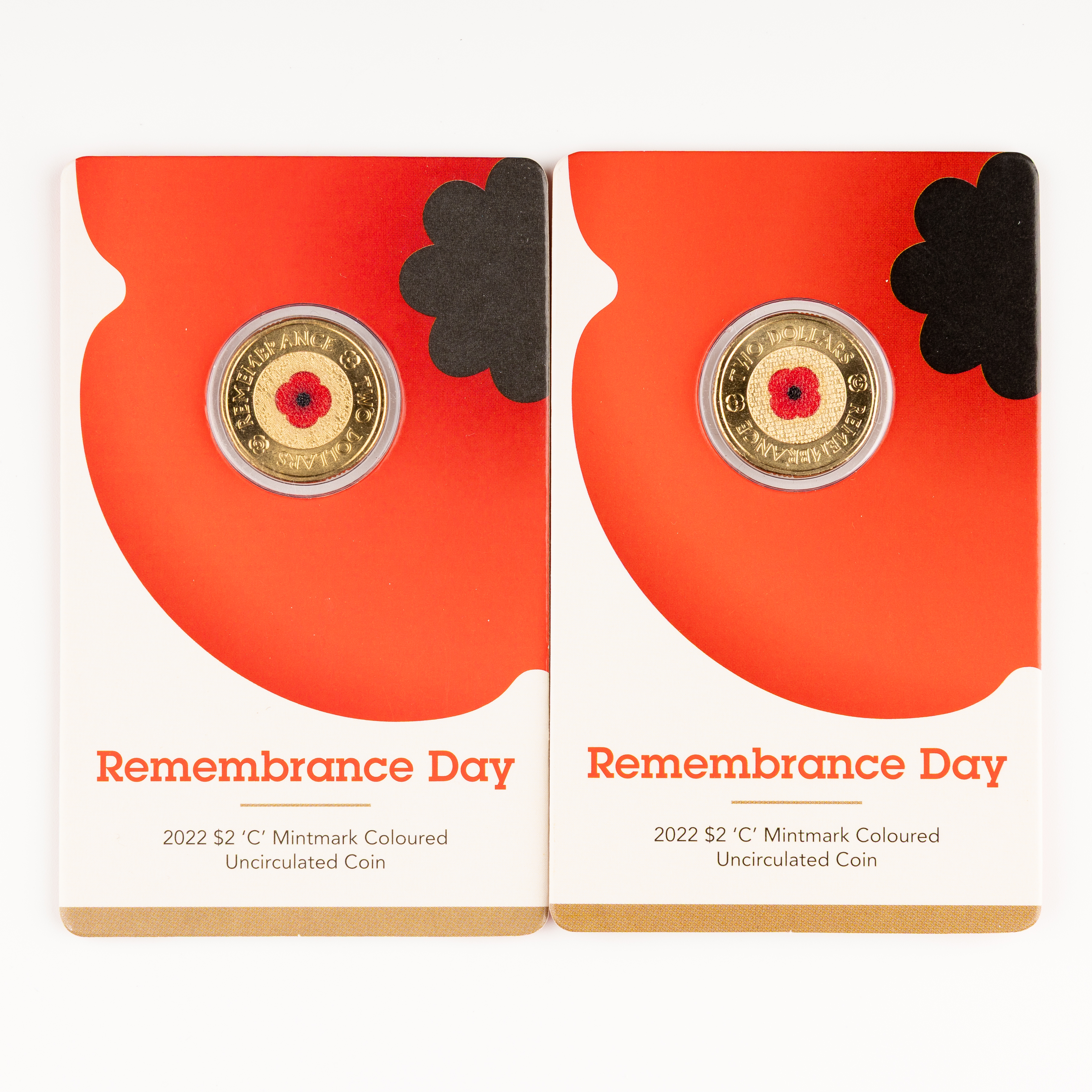 Elizabeth II, Remembrance Day Red Poppy, Two Dollars, 2022-C, UNC
