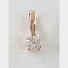 18CT ROSE GOLD PENDANT WITH 0.260CT DIAMOND COLOUR IJ CLARITY VS - 51929/3690