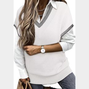 DOKOTOO WOMEN'S V NECK SLEEVELESS SWEATER VEST CASUAL SOLID CAP SLEEVE KNIT PULLOVER TANK TOPS 2024 CLOTHES SZ SMALL