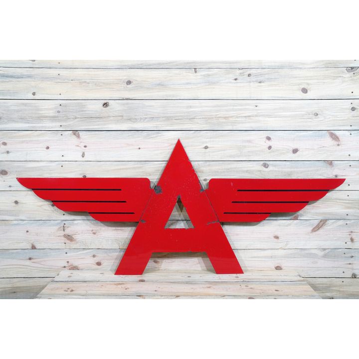 Flying A w/ Wings Single Sided Porcelain Diecut Sign TAC 8