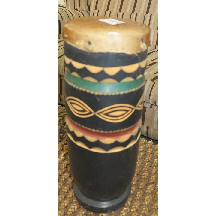 PAIR OF AFRICAN DRUMS,