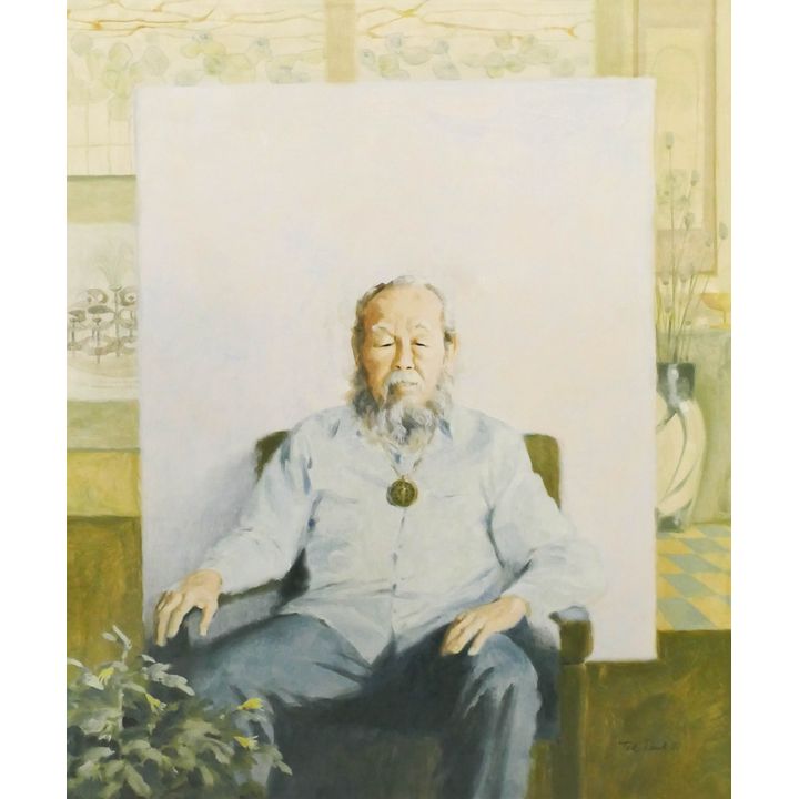 Ted Rand ''Portrait of George Tsutakawa'' 1988 Oil