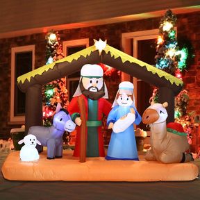 CHRISTMAS NATIVITY SCENE INFLATABLE DECORATION 6.5 FT CX21334