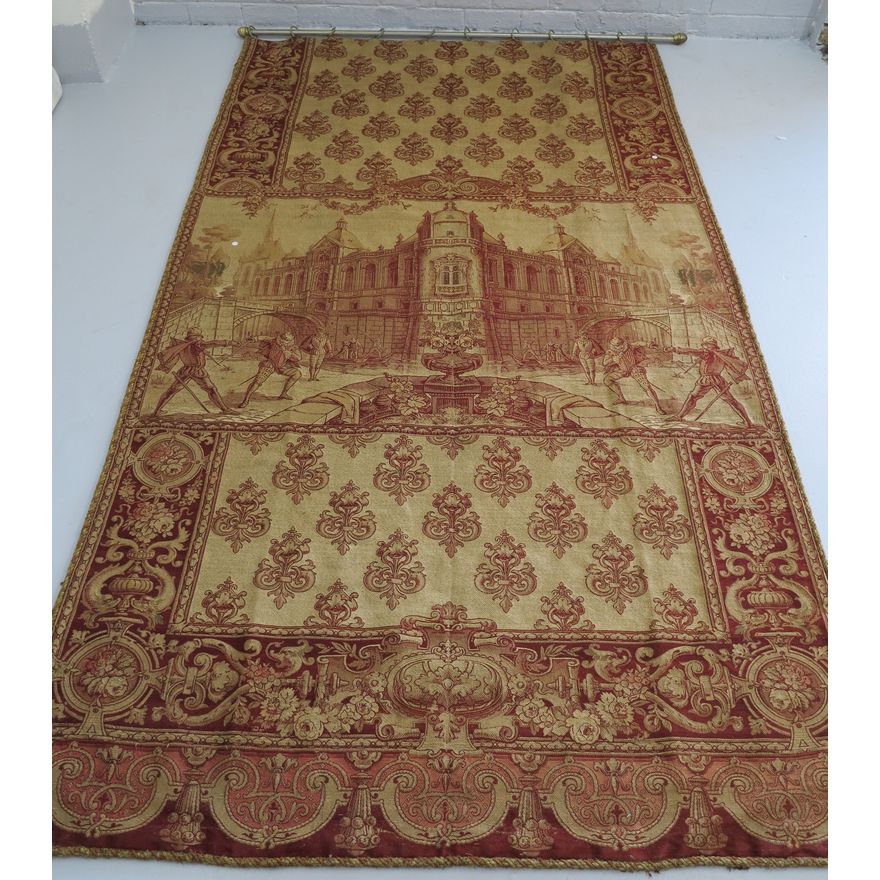 MASSIVE WALL HANGING NEEDLEPOINT FABRIC PANEL