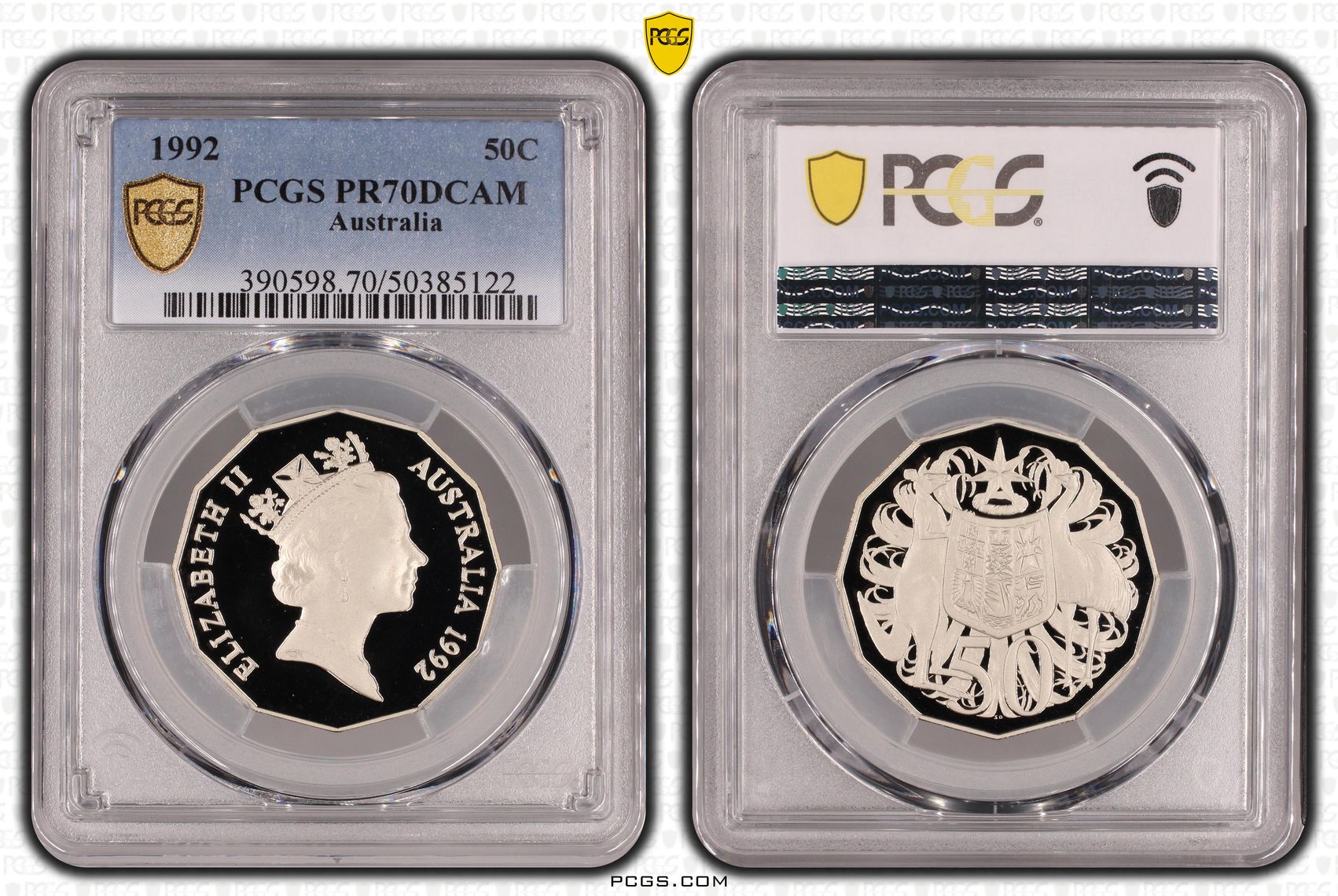 Fifty Cent, 1992, PCGS PR70DCAM