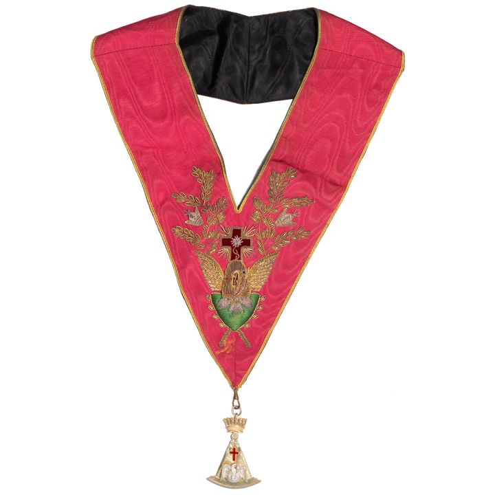 Scotland, Masonic Silver Medal & Sash, 1896, VGC
