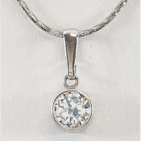 9CTWHITE GOLD PENDANT WITH CUBIC - 51929/3499