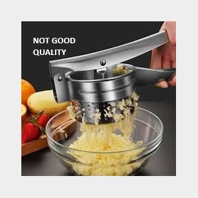 Stainless Steel Hand Held Potato Masher - Ricer puree fruit juicer press maker -(NOT GOOD QUALITY) 51743/2635 SN B3 (S9)