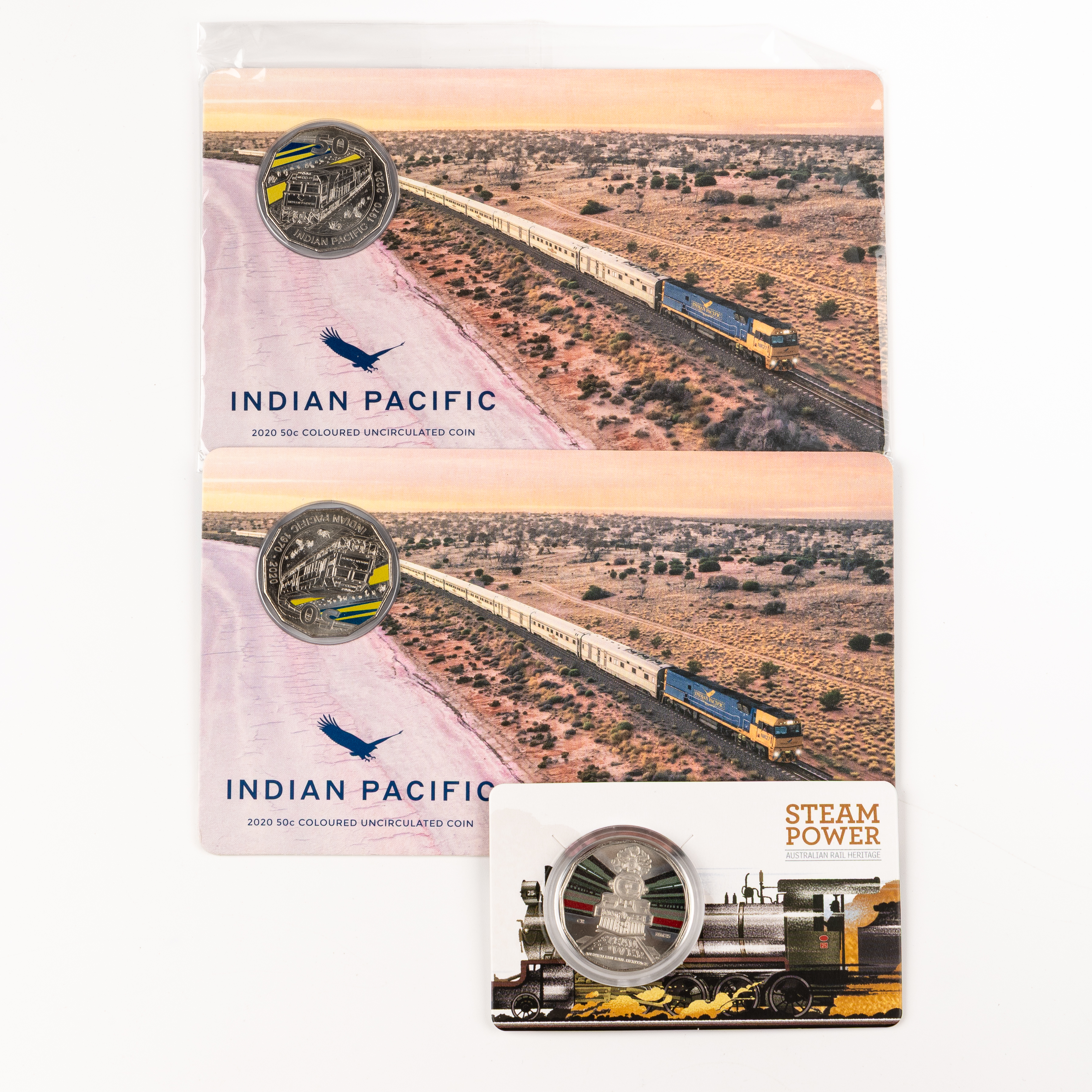 Elizabeth II, RAM - Indian Pacific & Steam Power, Fifty Cents, 2020 - 2022, UNC