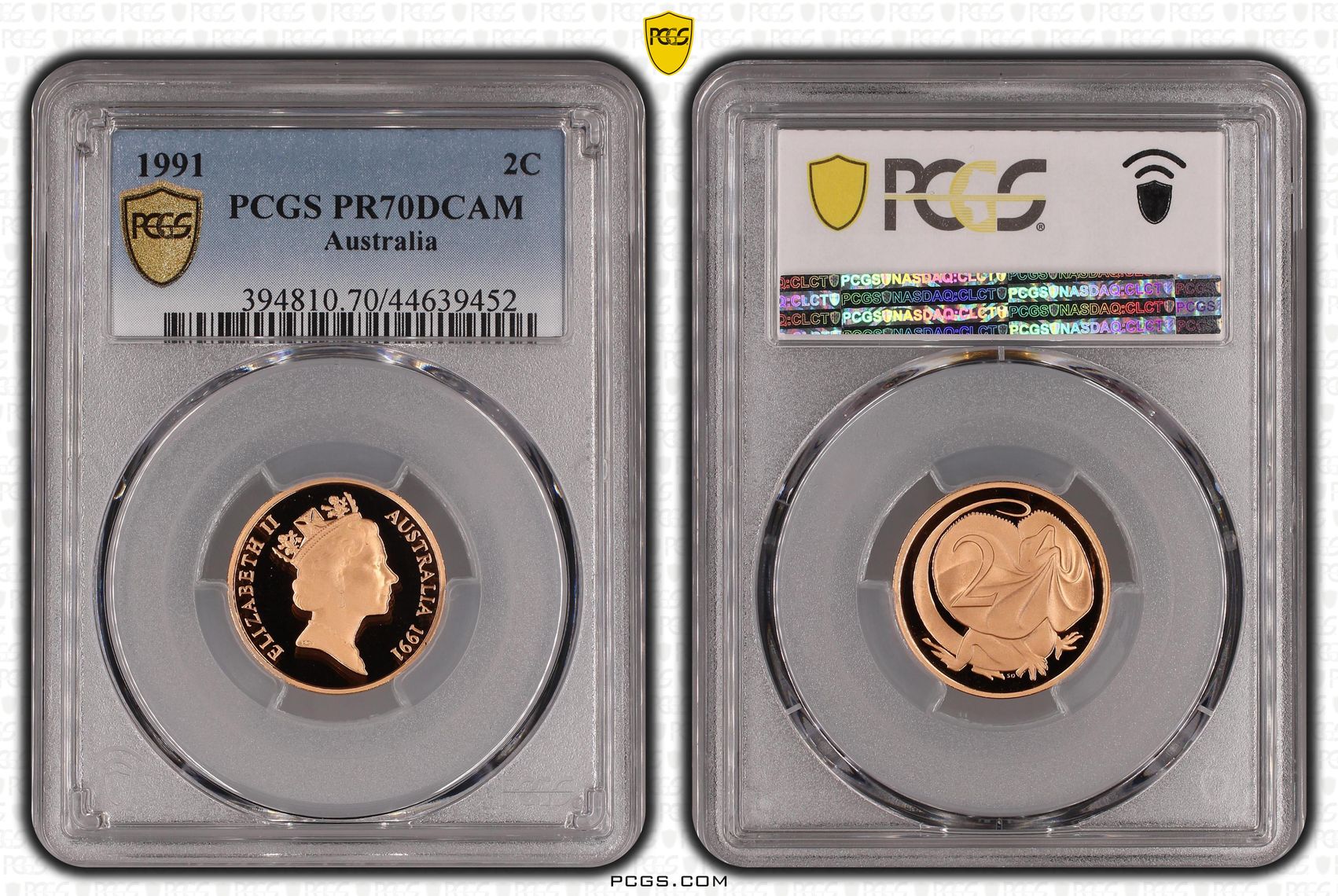 Elizabeth II, Two Cent, 1991, PCGS PR 70DCAM