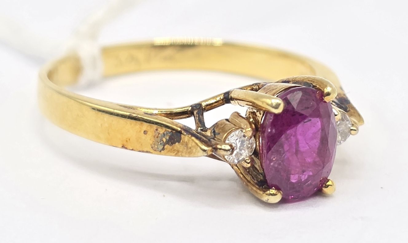 14ct Ruby And Diamond Dress Ring