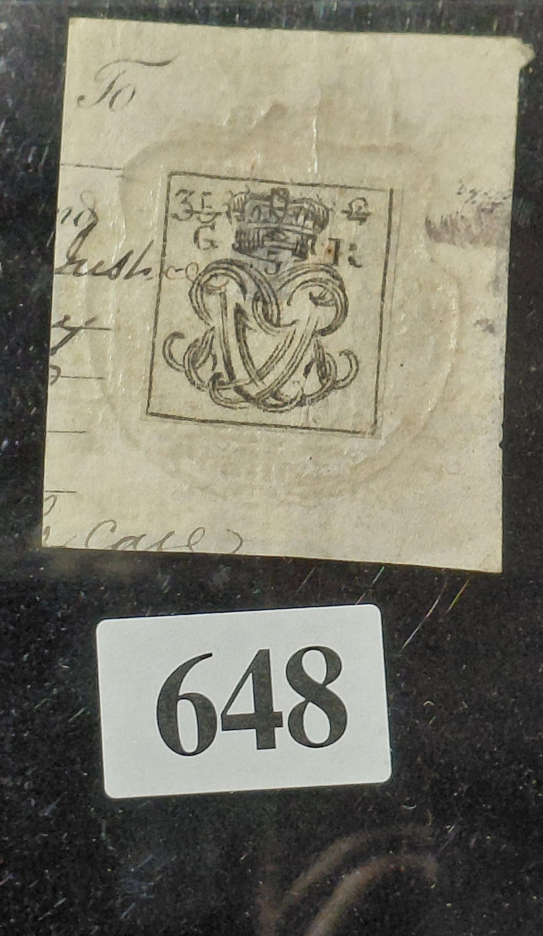 648 · BRITISH REVENUE STAMP GEORGE III