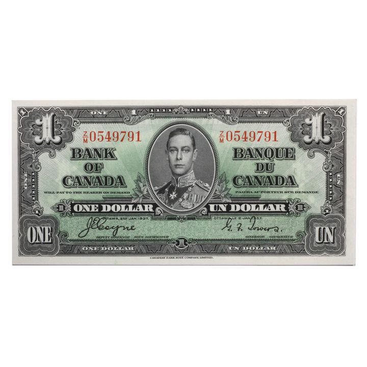 Canada, George VI, One Dollar, 1937, gEF