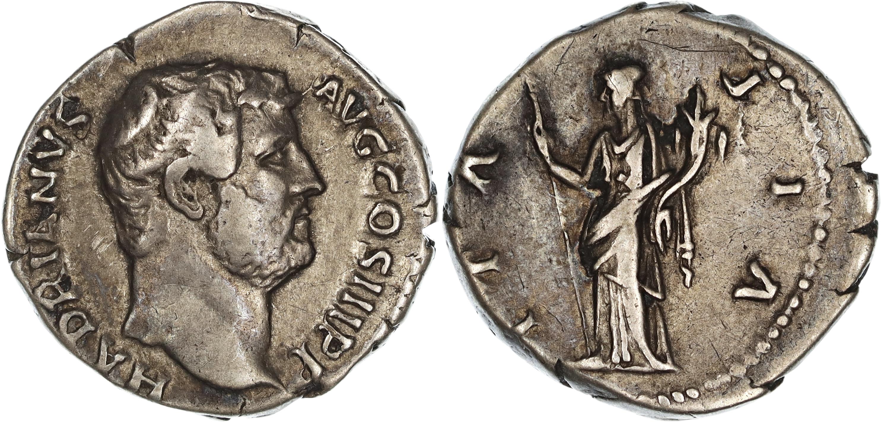 Roman Empire, Hadrian, Silver Denarius, 130-133 AD, nVF