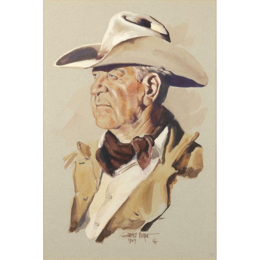 James Boren (1921-1990), West Texas Cow Man, 1969