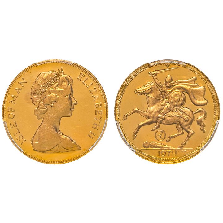 Isle of Man, Elizabeth II, Half Sovereign, 1979, PCGS PR 69DCAM