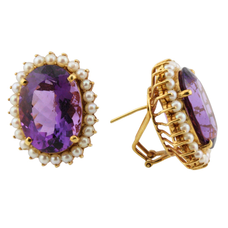 Aretes con amatistas