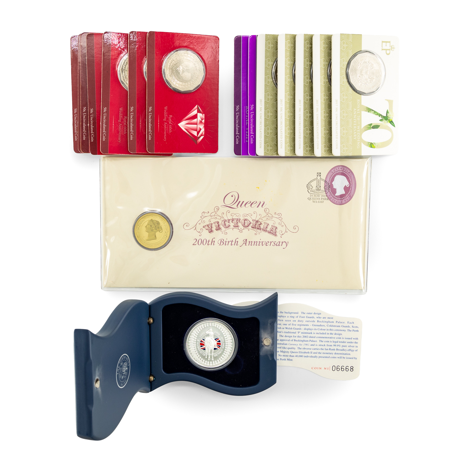 Elizabeth II, Commemorative, Accumulation, 2002 - 2019, UNC - FDC