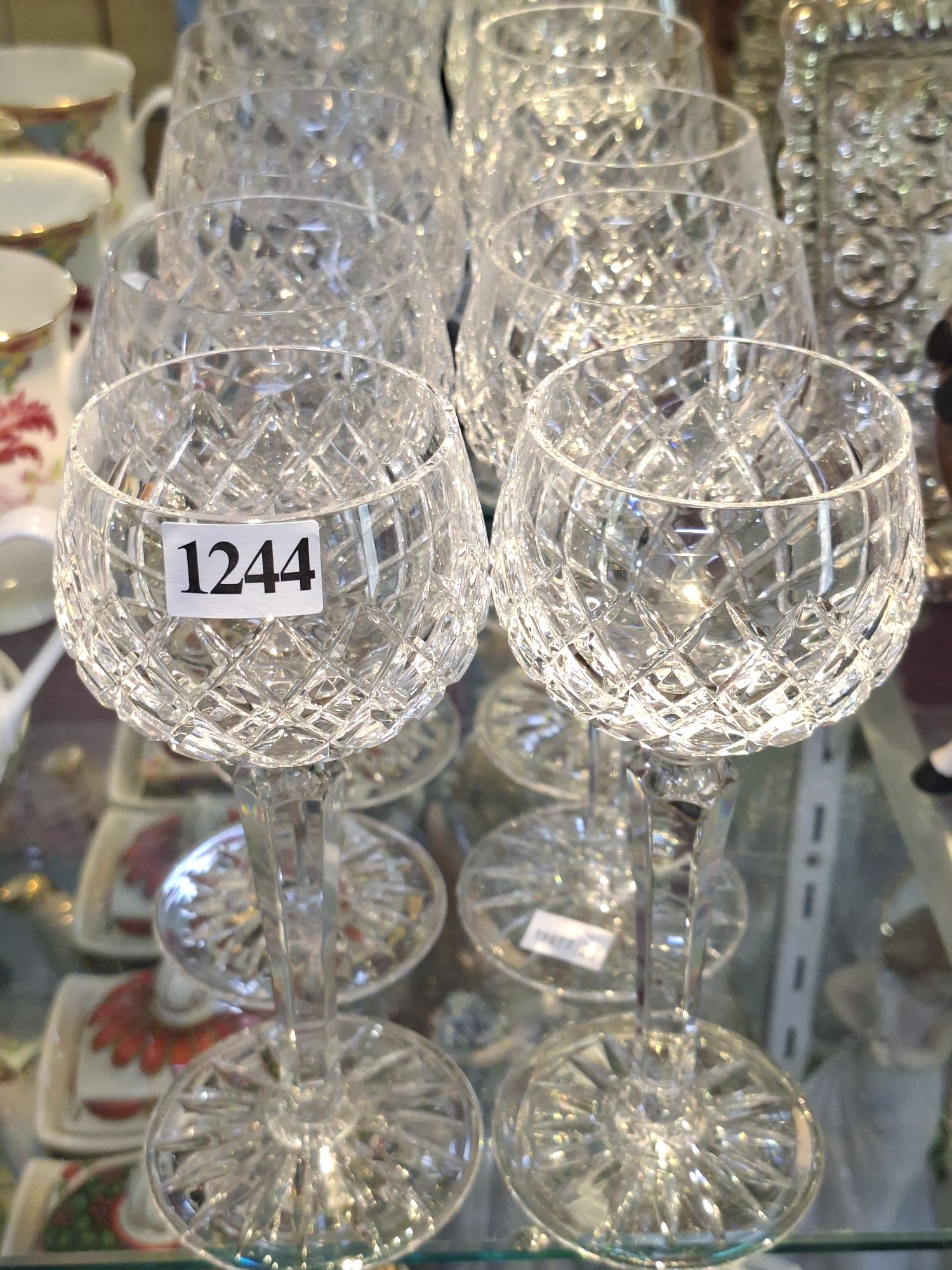 Bohemian Crystal Hock Glasses
