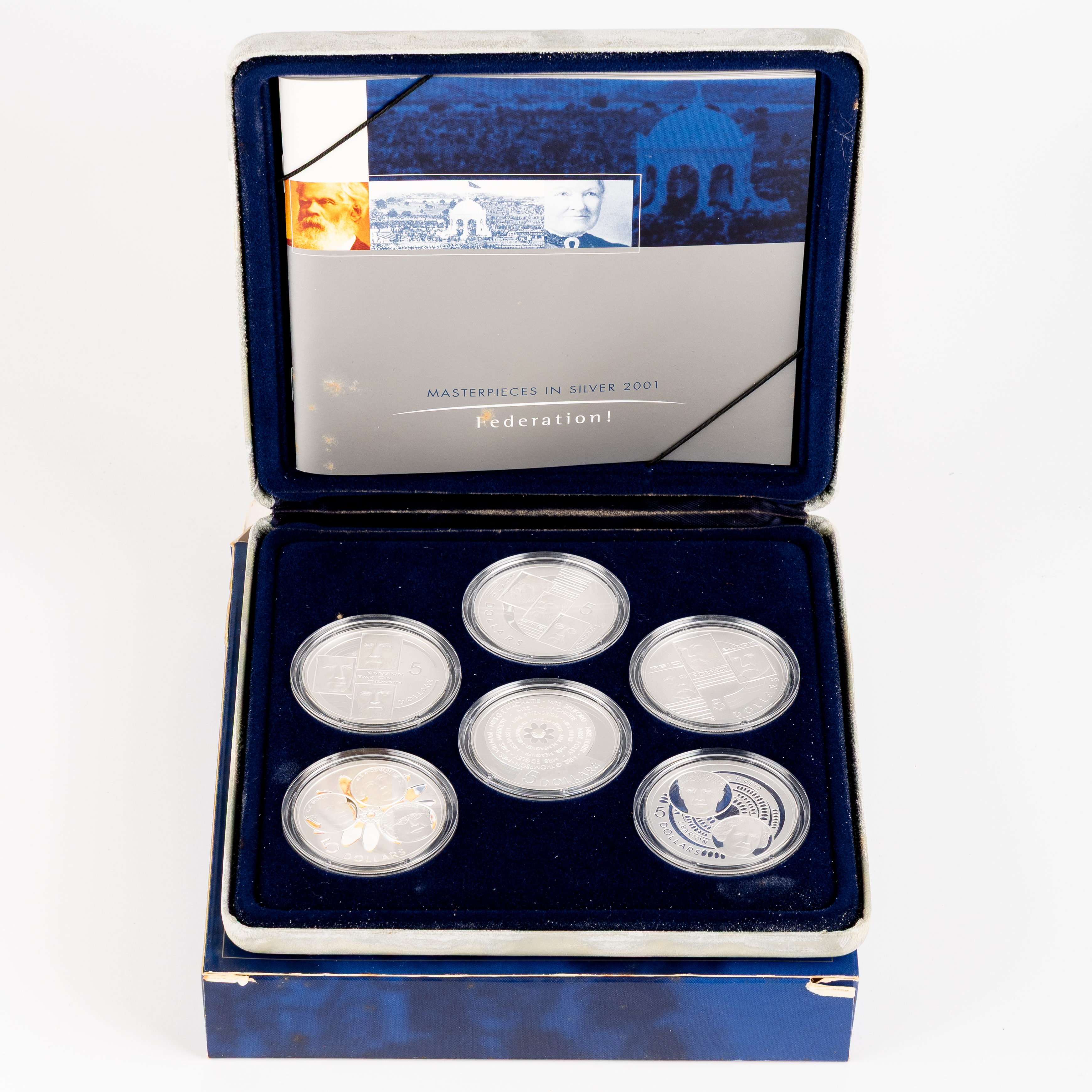 Elizabeth II, RAM - Masterpieces in Silver, Federation, Five Dollars, 2001, FDC