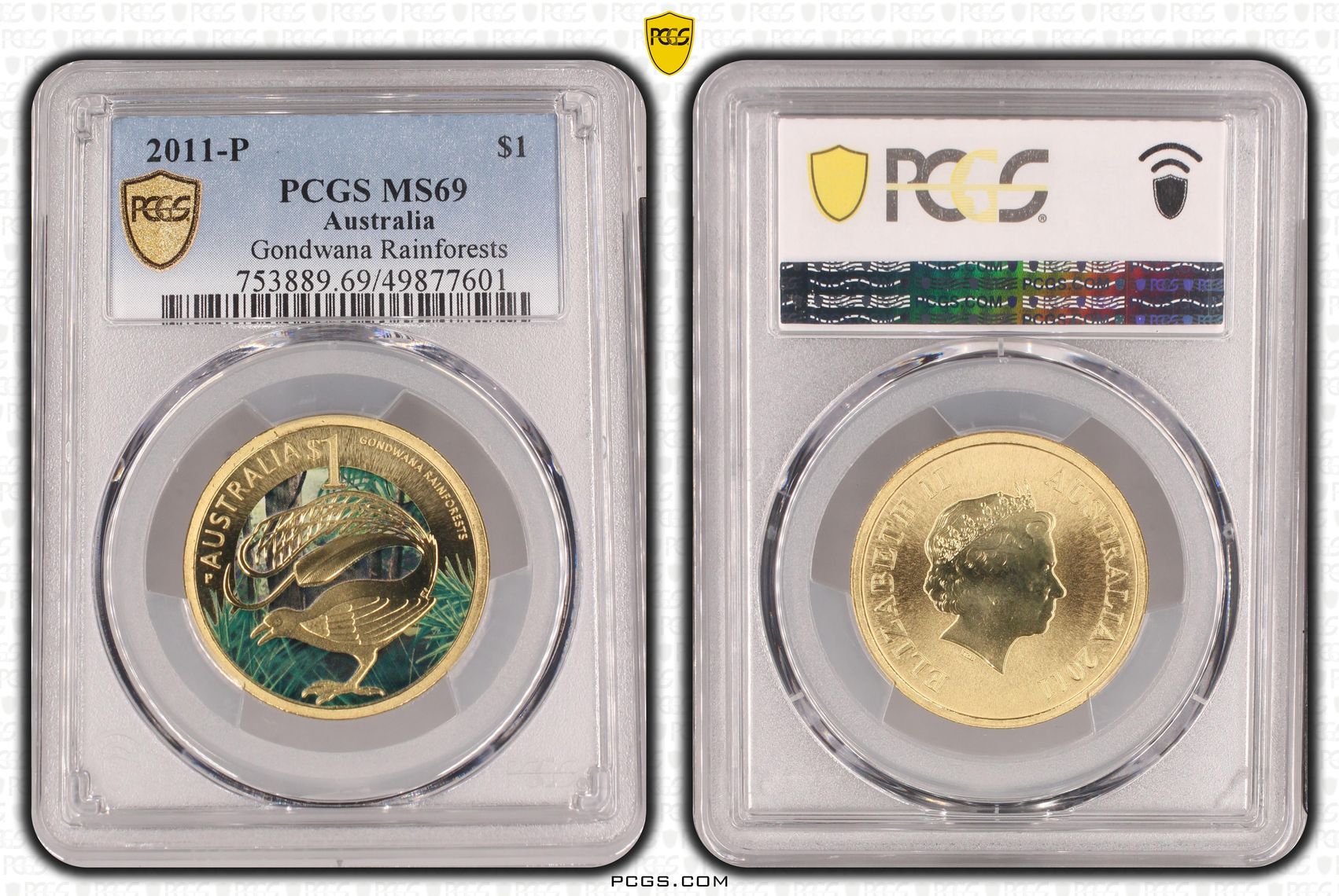 Gondwana Rainforests , One Dollar, 2011-P, PCGS MS69